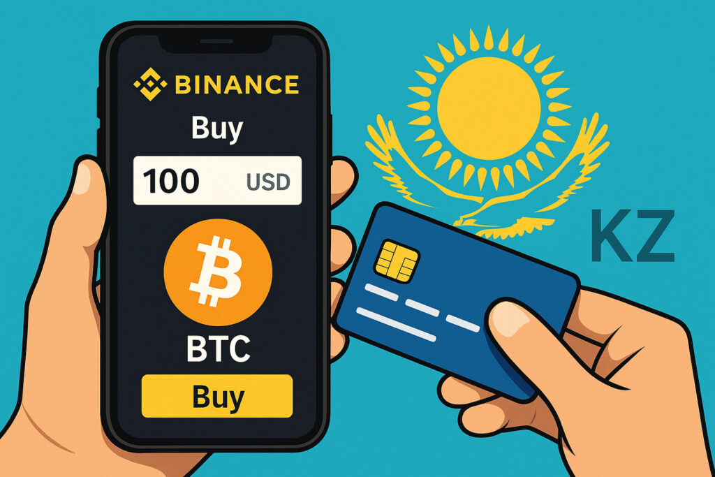 Процесс покупки биткоина на бирже Binance в Казахстане